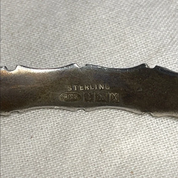 Vintage Sterling CPS Silver bamboo Bangle Bracelet - Picture 5 of 9